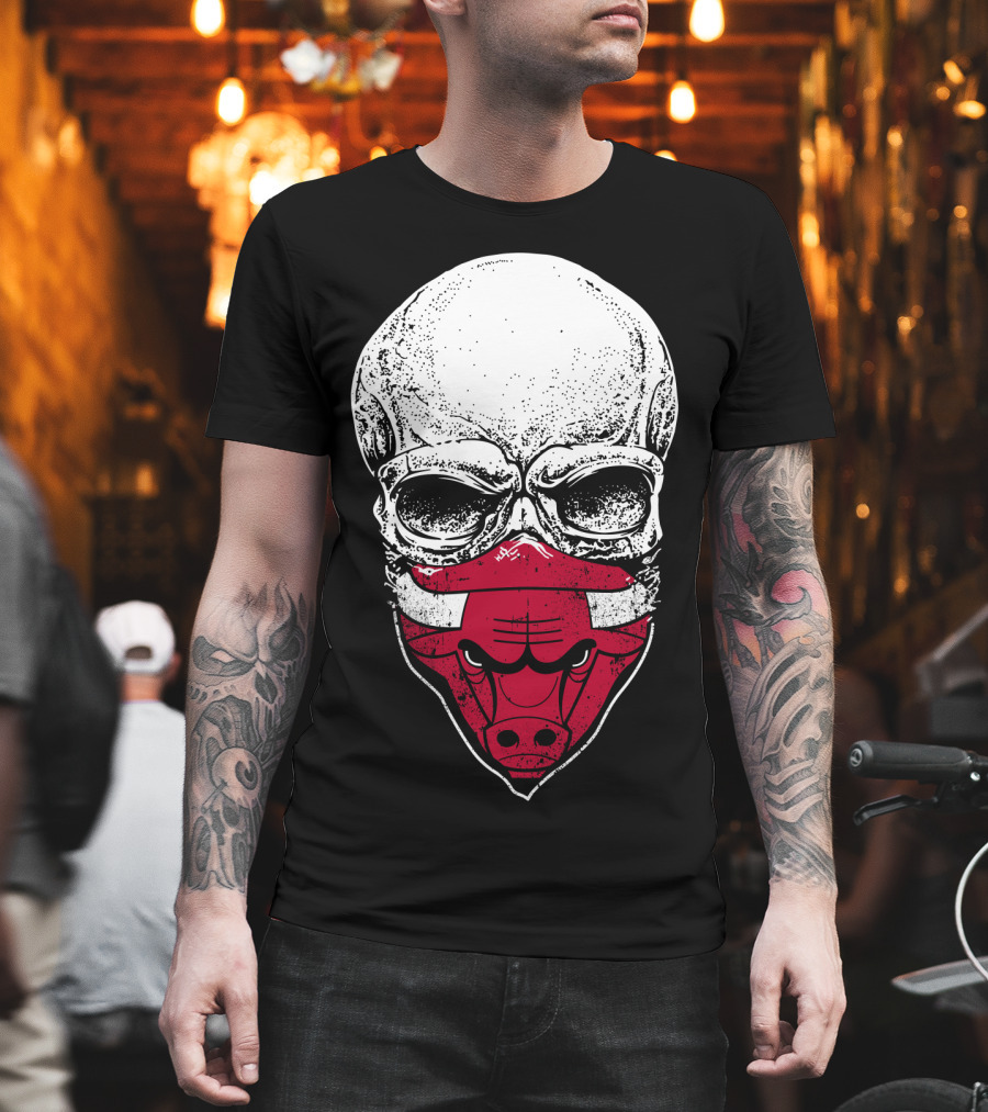 Chicago Bulls Skull Bulls Face T-Shirt