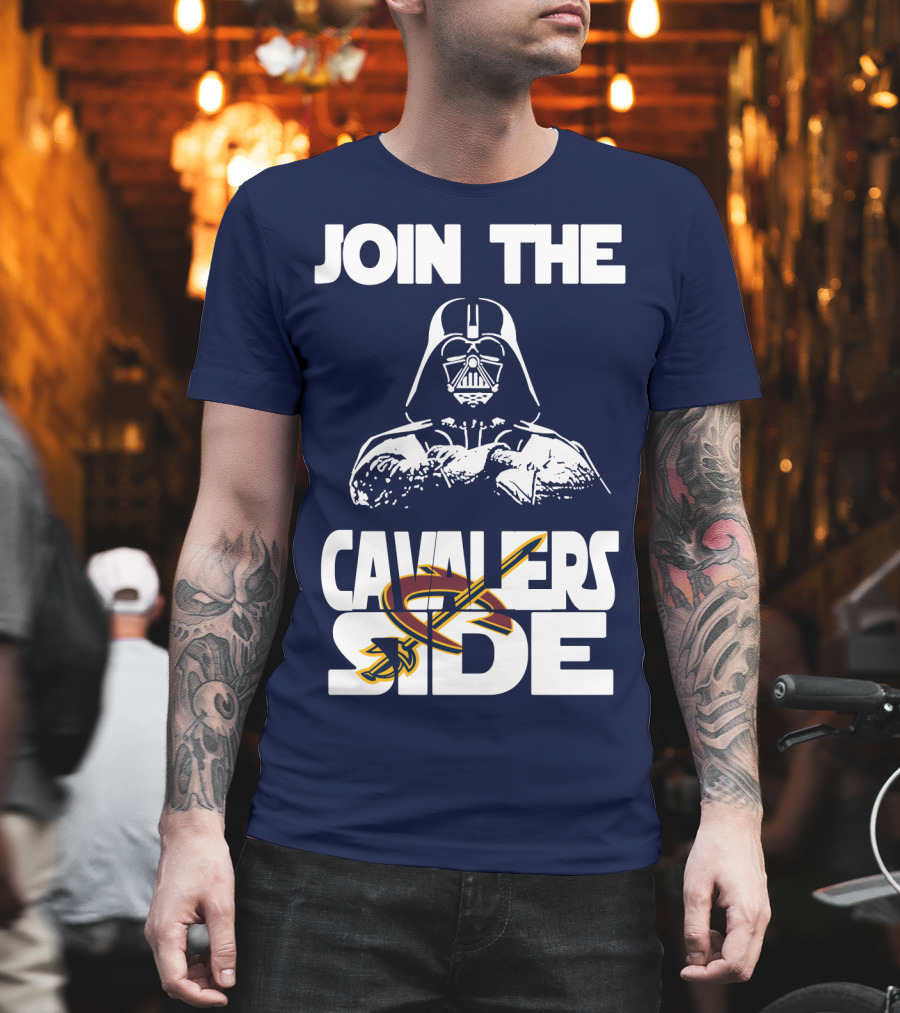Join The Cavaliers Side Cleveland Cavaliers Star Wars Darth Vader T-Shirt