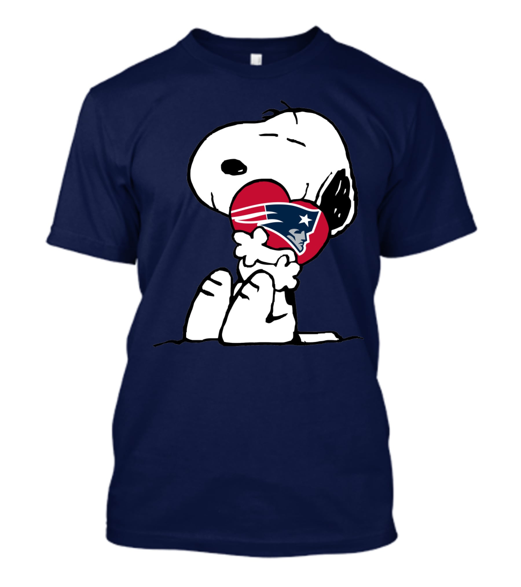 New England Patriots Snoopy Heart T-Shirt