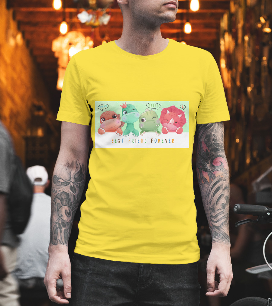Dinosauria Best Friend Forever Roar Hello Hi T-Shirt