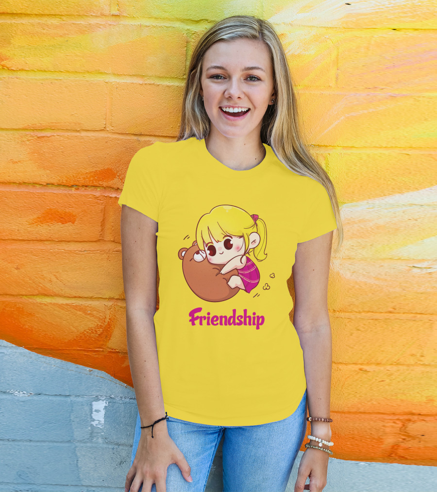Friendship Baby Comfortable Bear Hug Illustration For Brother T-Shirt