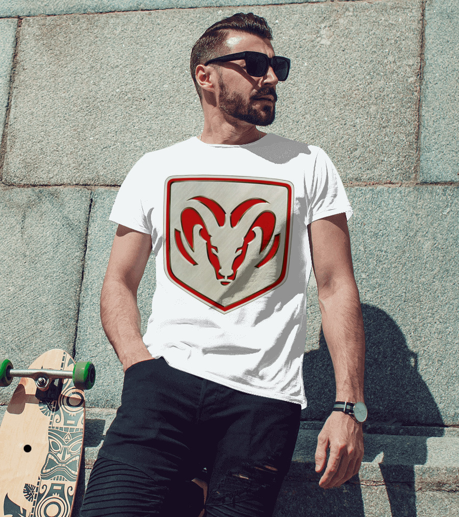 The Ram Emblem Silver Redbadge T-Shirt