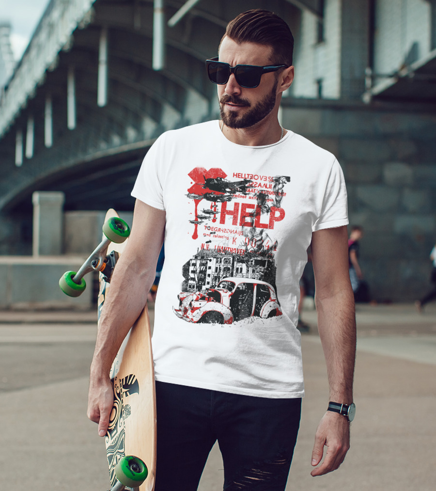 HELP HELLFOVERS UNASSUMING RED TEARS T-Shirt