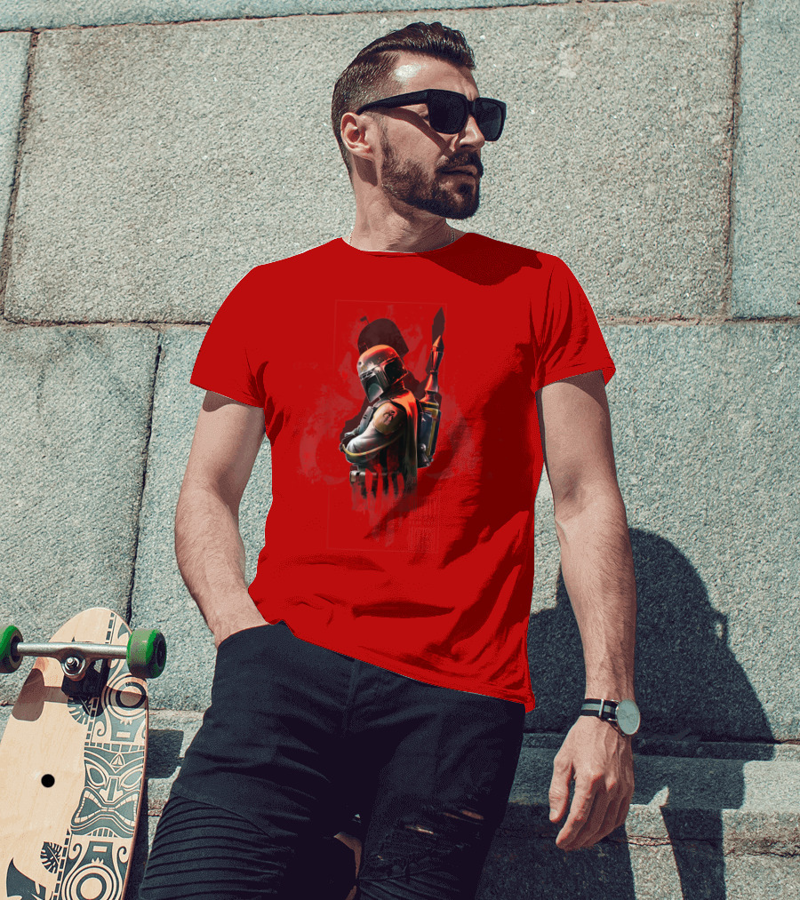 Star Wars Boba Fett Mandalorian Hunter Mythosaur Crest T-Shirt