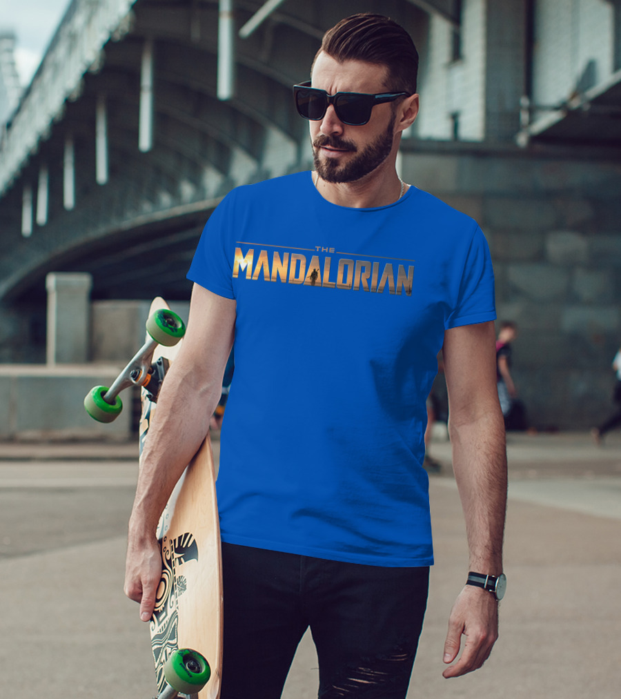 Star Wars The Mandalorian Series Logo Iconic Sunset T-Shirt