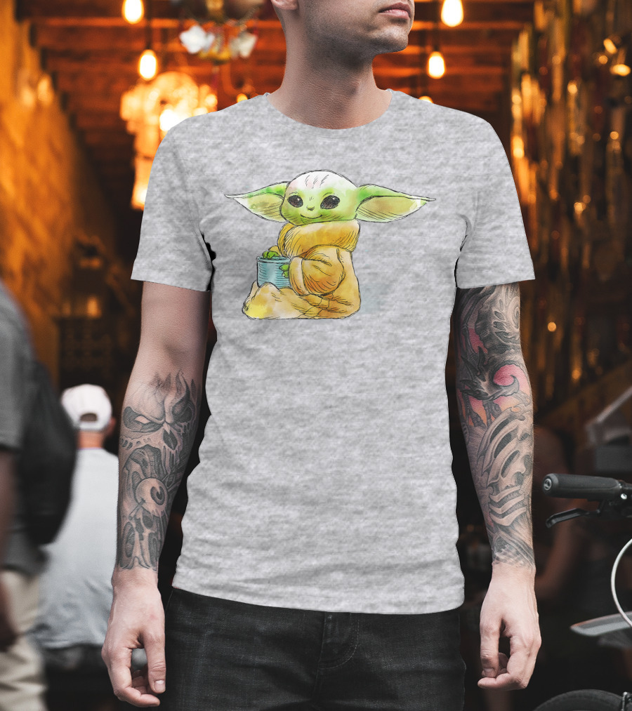 Star Wars The Mandalorian The Child Baby Yoda Drinking Soup T-Shirt