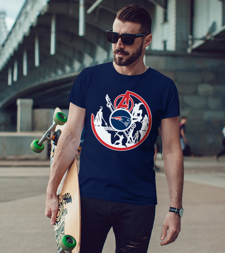 New England Patriots Avengers Crossover T-Shirt