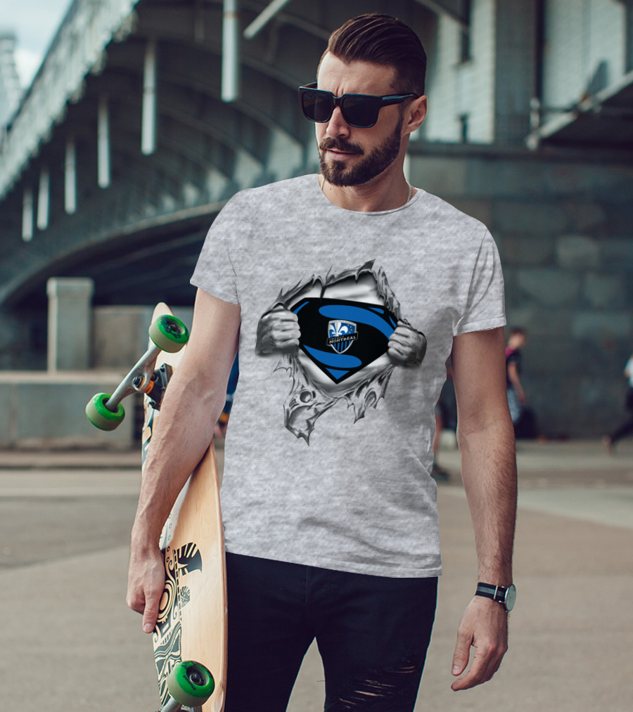 Imfc Montreal Impact Badge Inside Heroic Tear T-Shirt