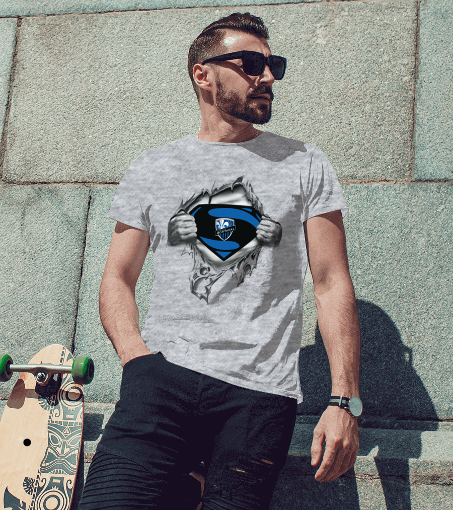 Imfc Montreal Impact Badge Inside Heroic Tear T-Shirt