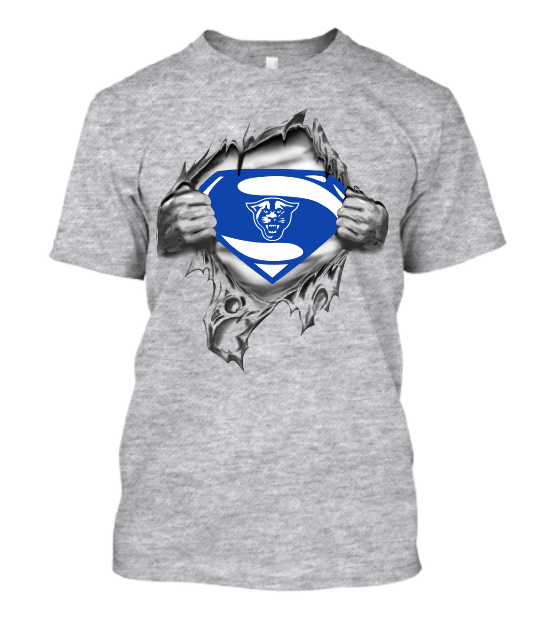 Georgia State Panthers Superman Logo Shield T-Shirt