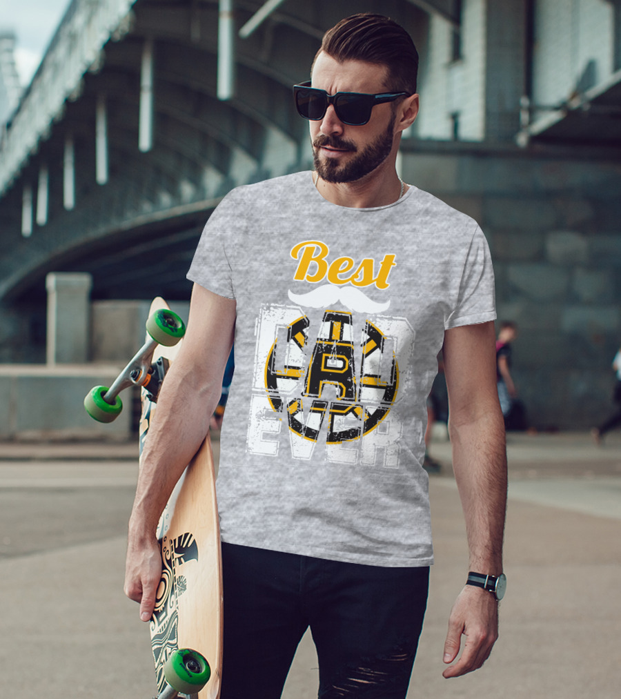 Best Dad Ever Bruins T-Shirt