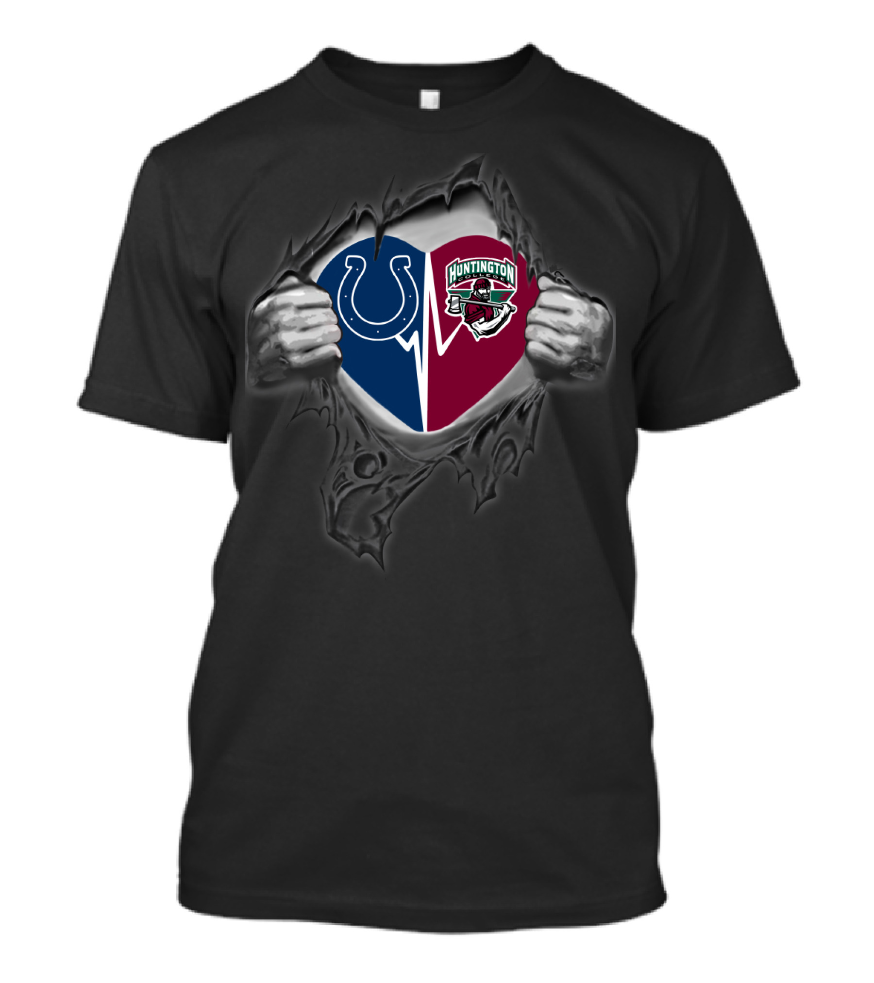 Indianapolis Colts Huntington Foresters Heart T-Shirt