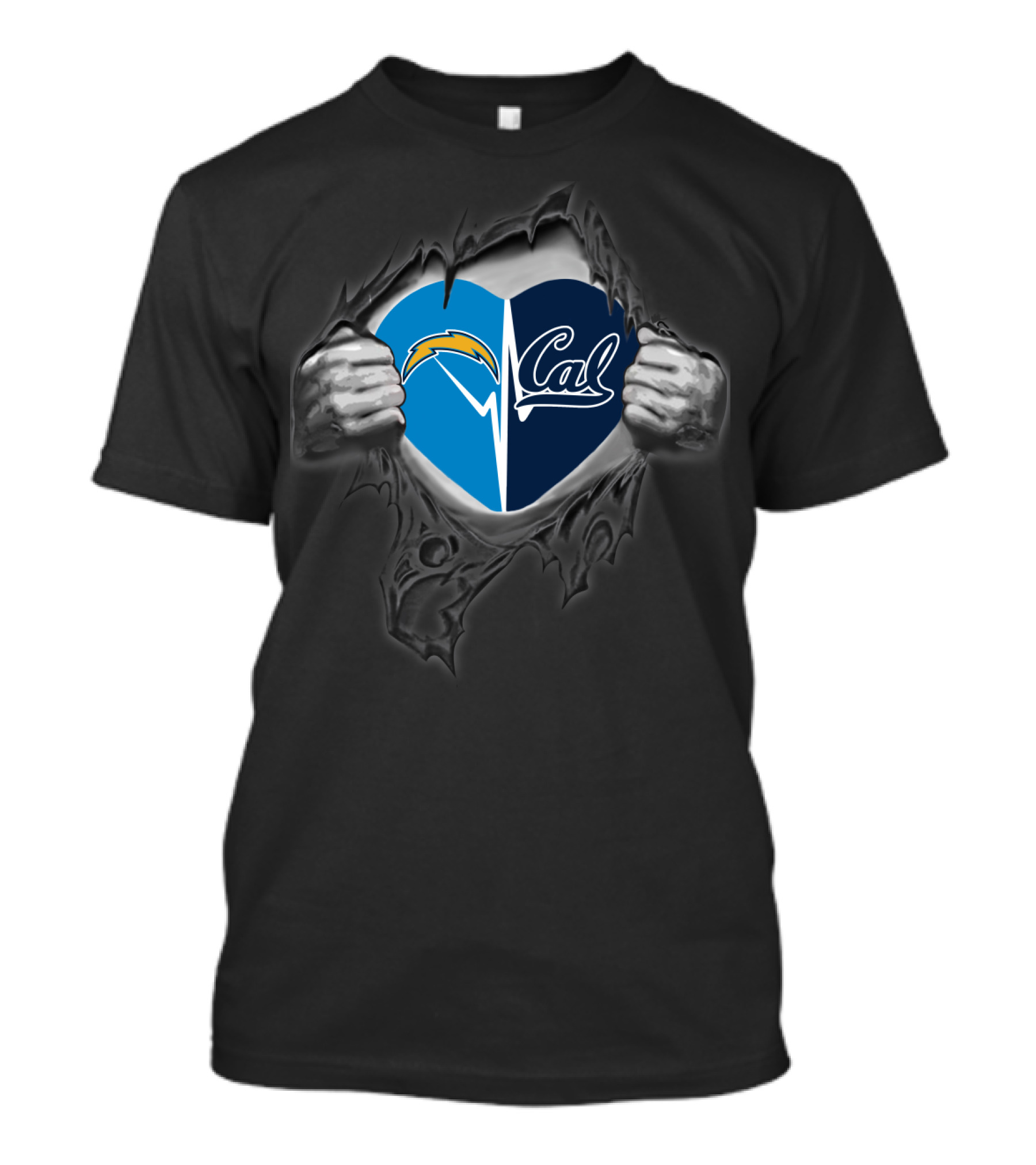 Chargers Cal Bears Heart T-Shirt