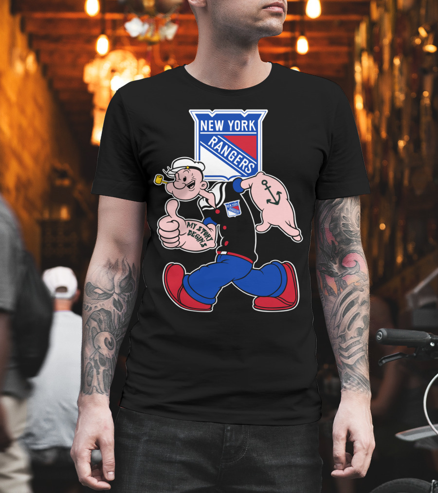 New York Rangers Popeye My Story Begins T-Shirt