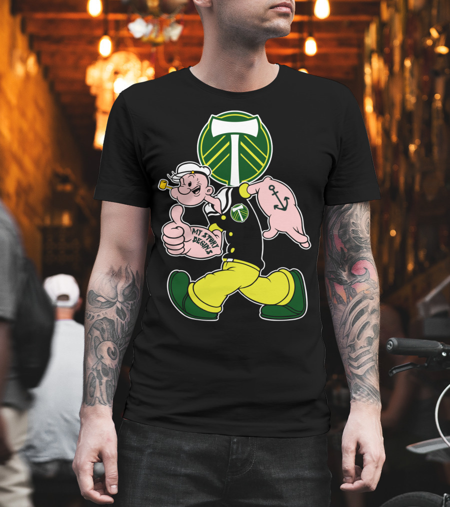 Portland Timbers My Story Designs Popeye Anchor T-Shirt