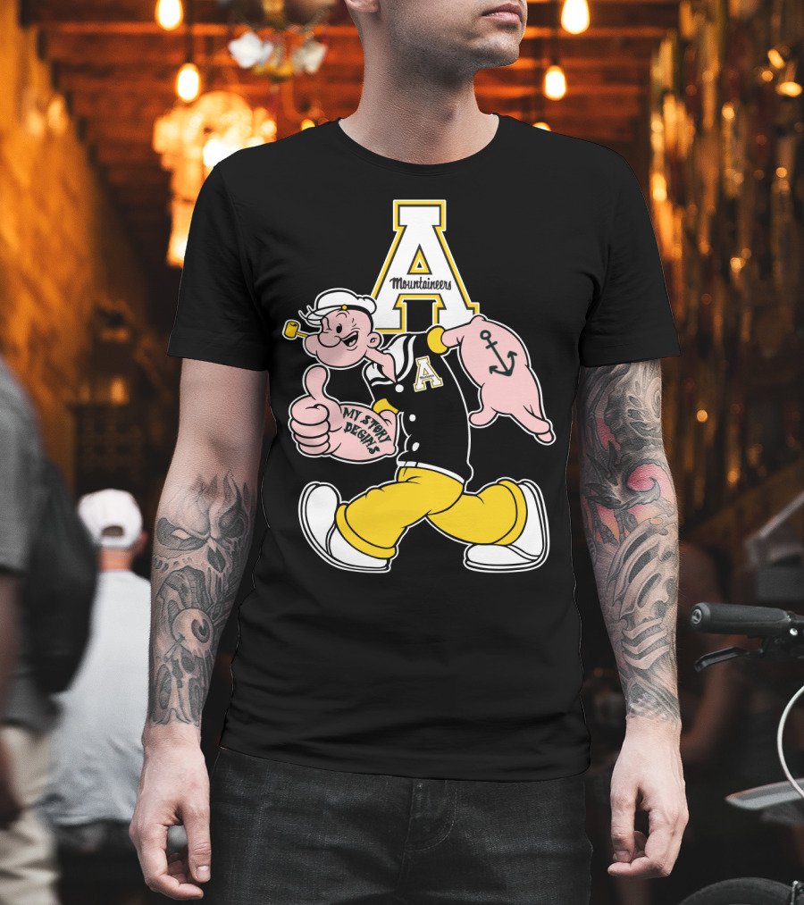 Appalachian State Mountaineers Popeye Anchor T-Shirt