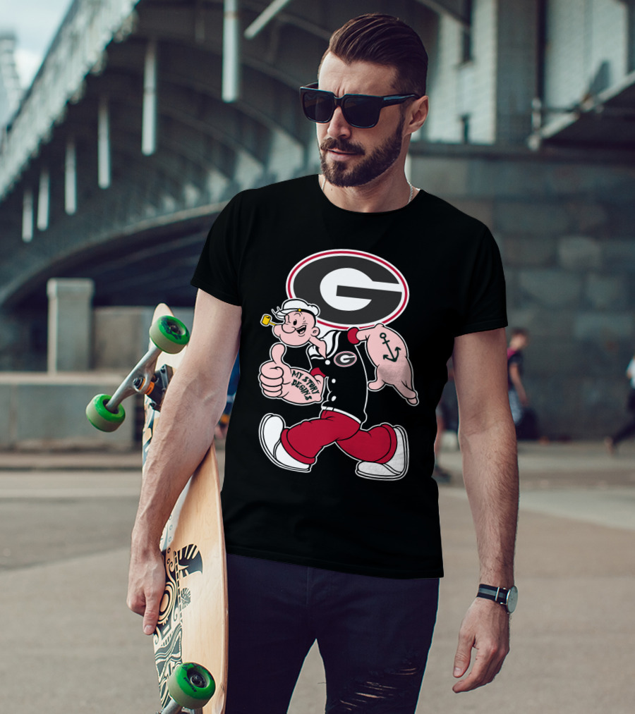 Georgia Bulldogs Popeye My Story Designs T-Shirt