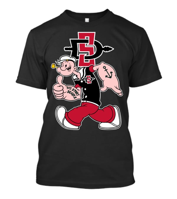 San Diego State Aztecs Popeye My Story Begins Anchor T-Shirt