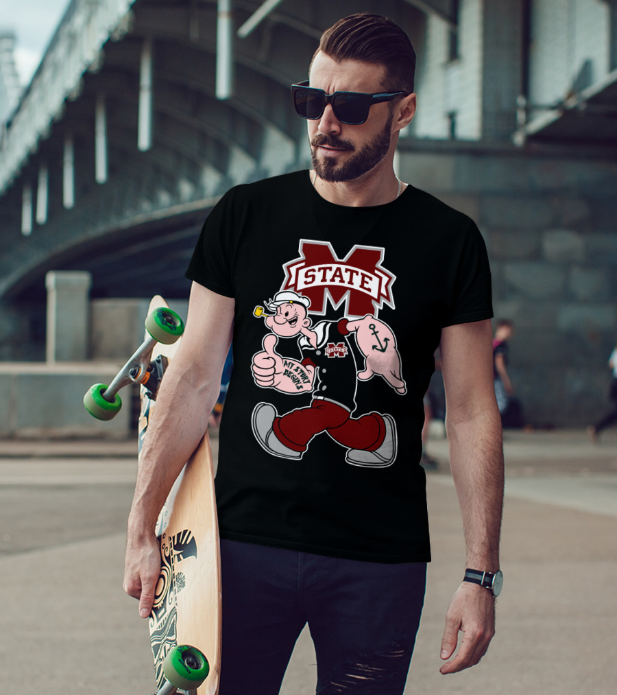 Mississippi State Bulldogs Popeye My Story Designs T-Shirt