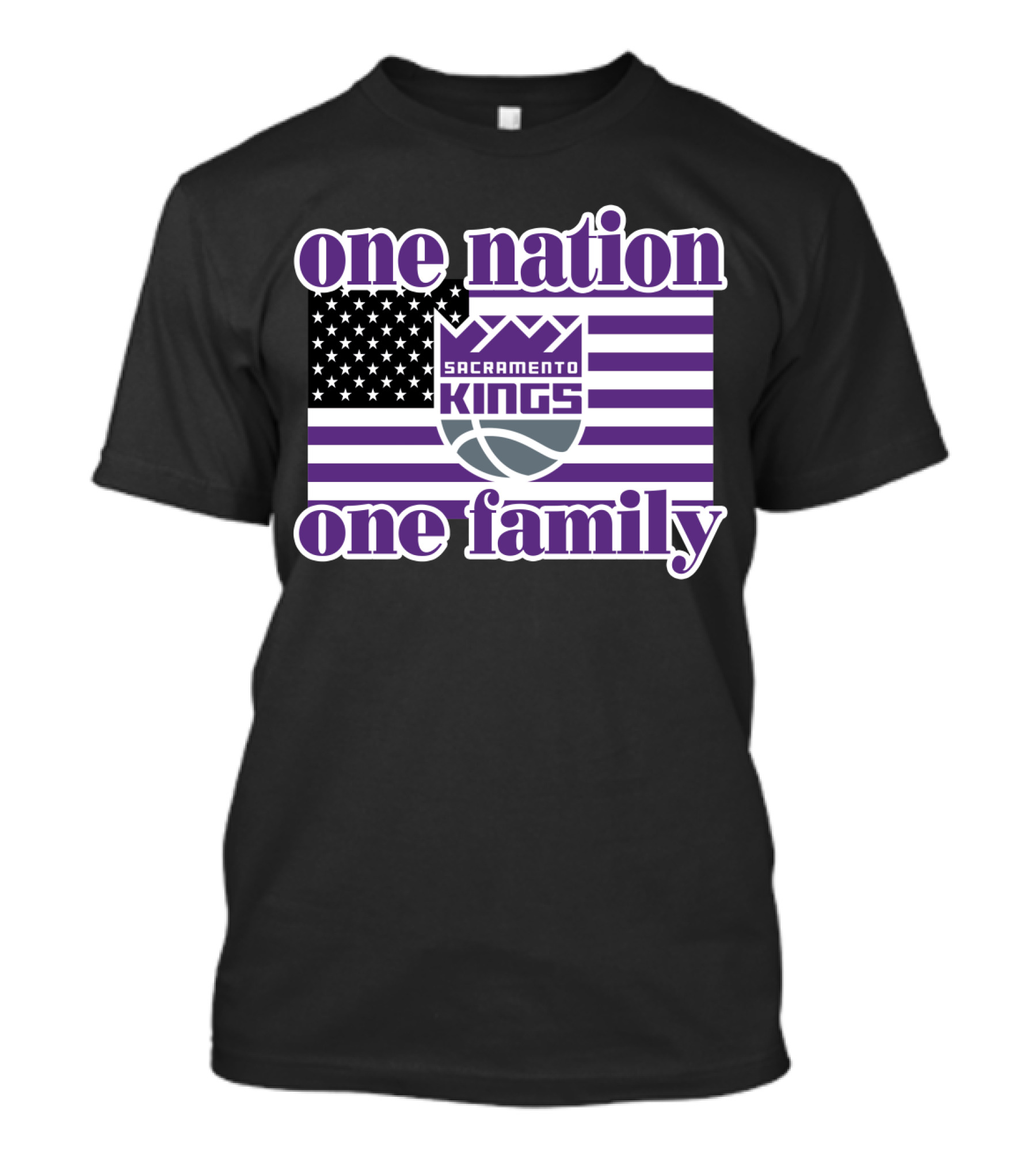 Sacramento Kings One Nation One Family T-Shirt