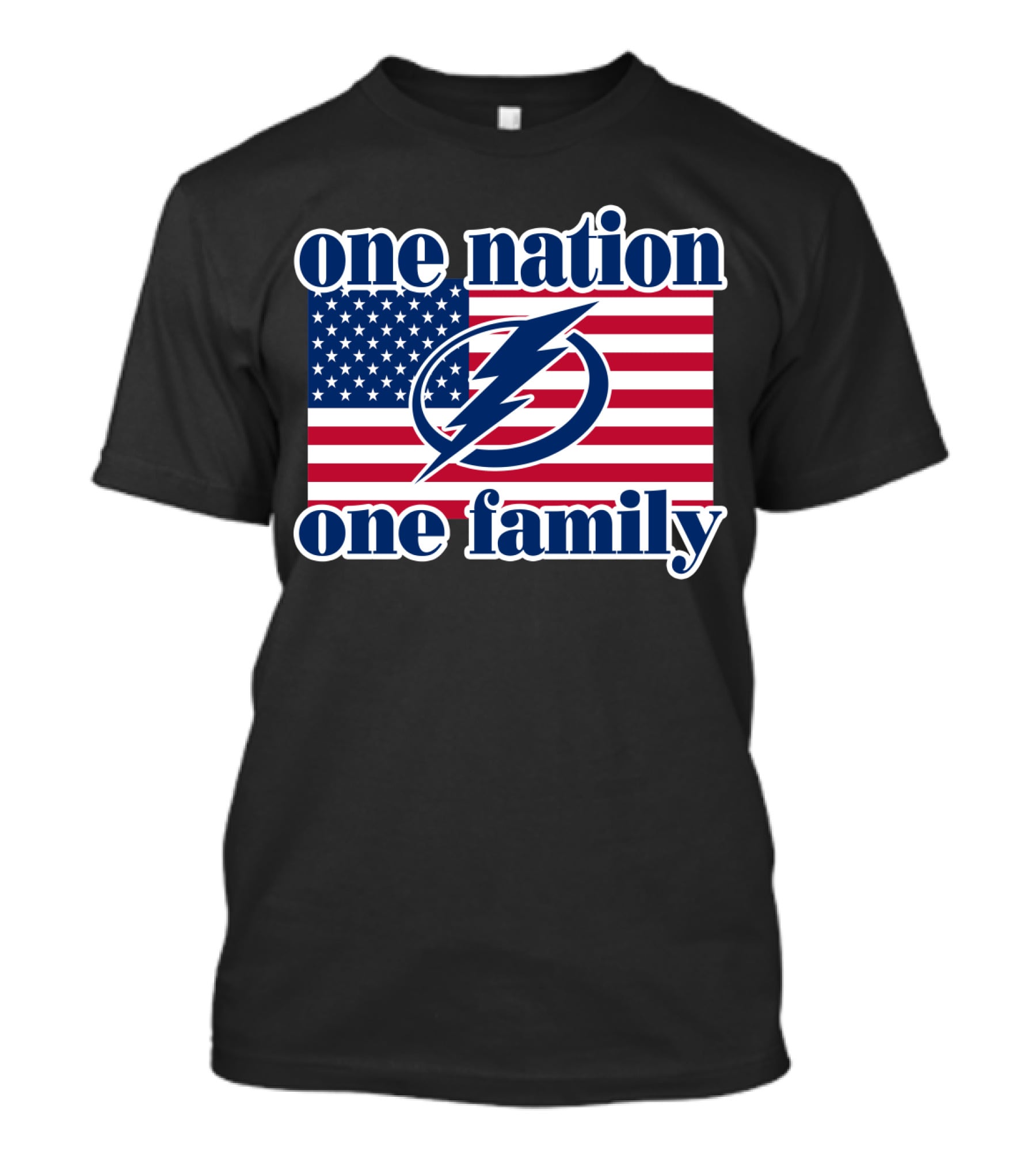 One Nation One Family 92 Tampa Bay Lightning T-Shirt