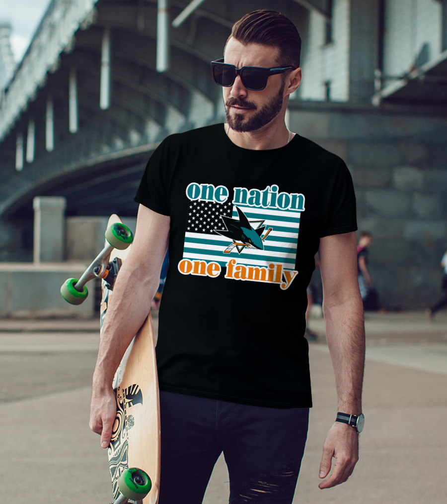 One Nation One Family San Jose Sharks 94 T-Shirt
