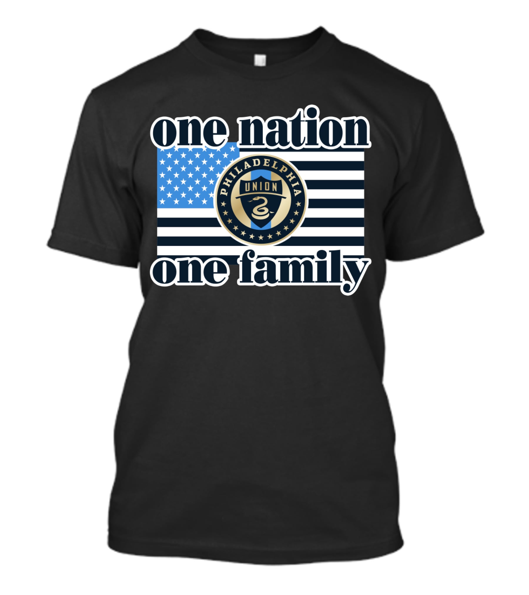 Philadelphia Union One Nation One Family Flag T-Shirt