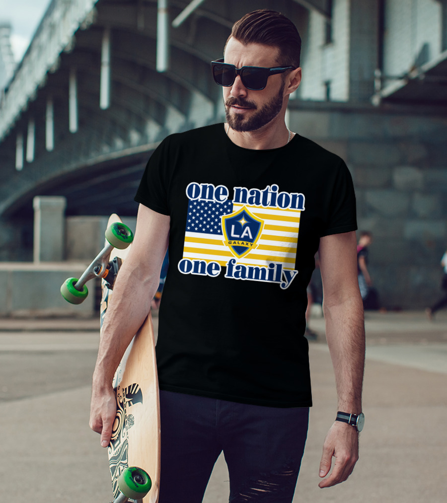 One Nation One Family La Galaxy American Flag T-Shirt