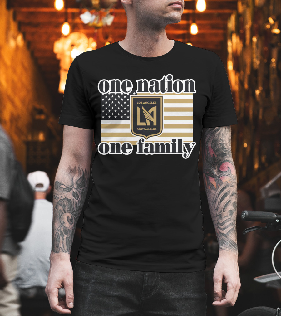 One Nation One Family Lafc American Flag 135 Los Angeles Fc T-Shirt