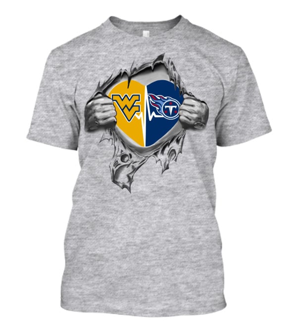 Titanic West Virginia Mountaineers Heartfelt Loyalty T-Shirt
