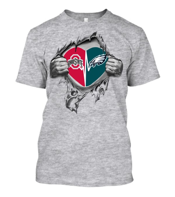 Ohio State Buckeyes Philadelphia Eagles It's In My Heart Fan Pride T-Shirt