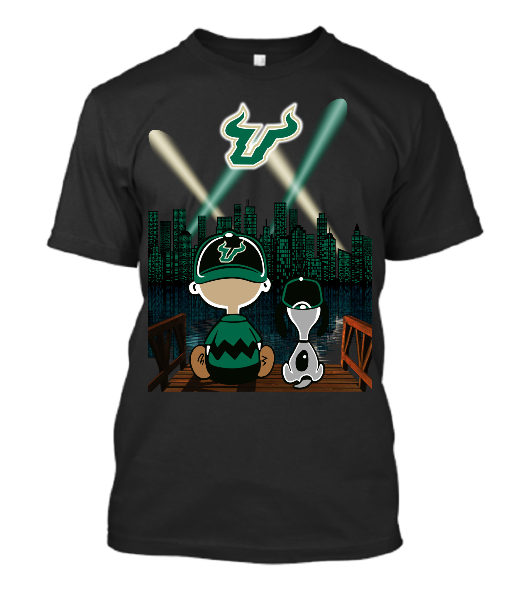South Florida Bulls Nighttime Skyline Adventure T-Shirt