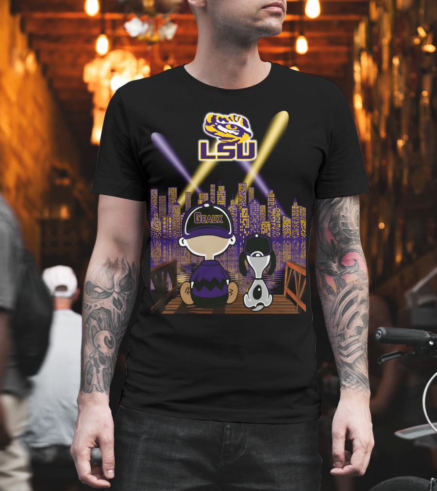 Geaux Lsu Tigers 62 City Lights Night Skyline T-Shirt