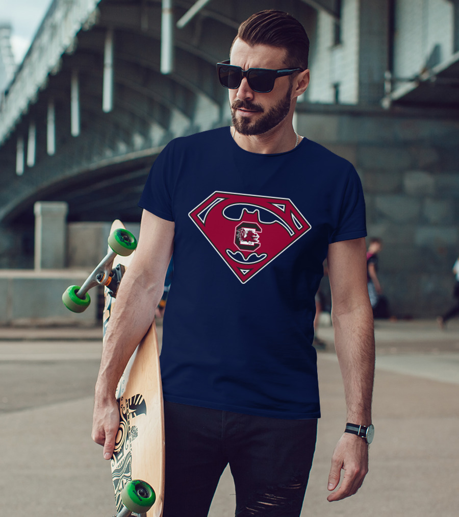 Superhero Shield South Carolina Gamecocks T-Shirt