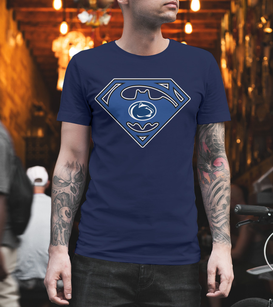 Penn State Nittany Lions Batman Superman Mashup T-Shirt