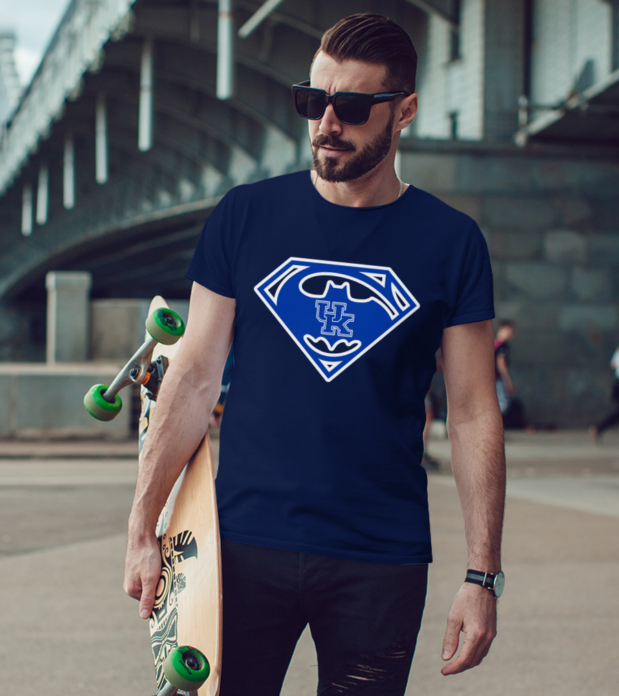 Kentucky Wildcats Uk Batman Superman Crossover T-Shirt