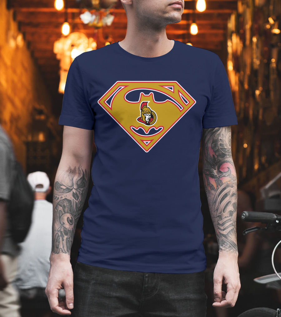 Ottawa Senators Superhero Logo Fusion T-Shirt