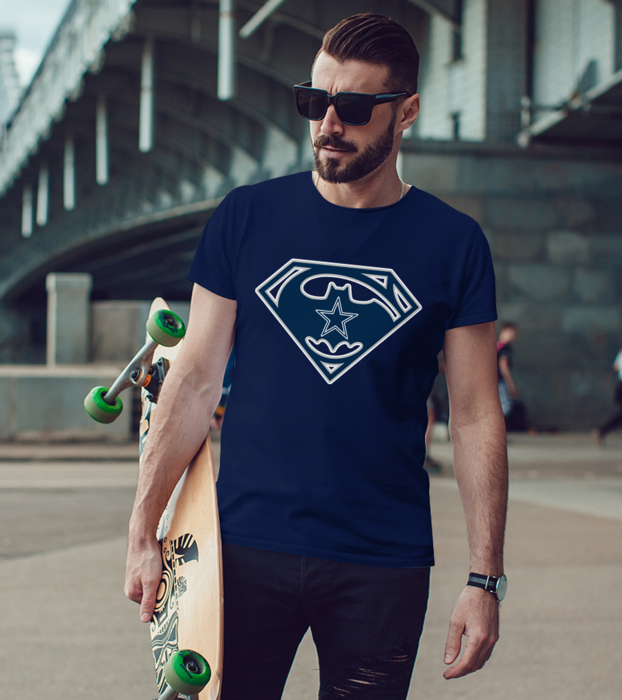 Dallas Cowboys Batman Superman Star T-Shirt