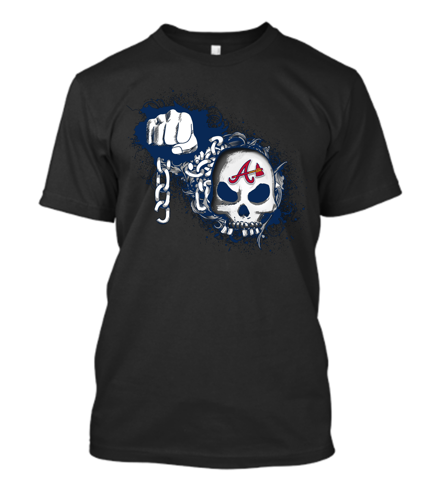 Atlanta Braves Skull And Chains Logo 238 T-Shirt