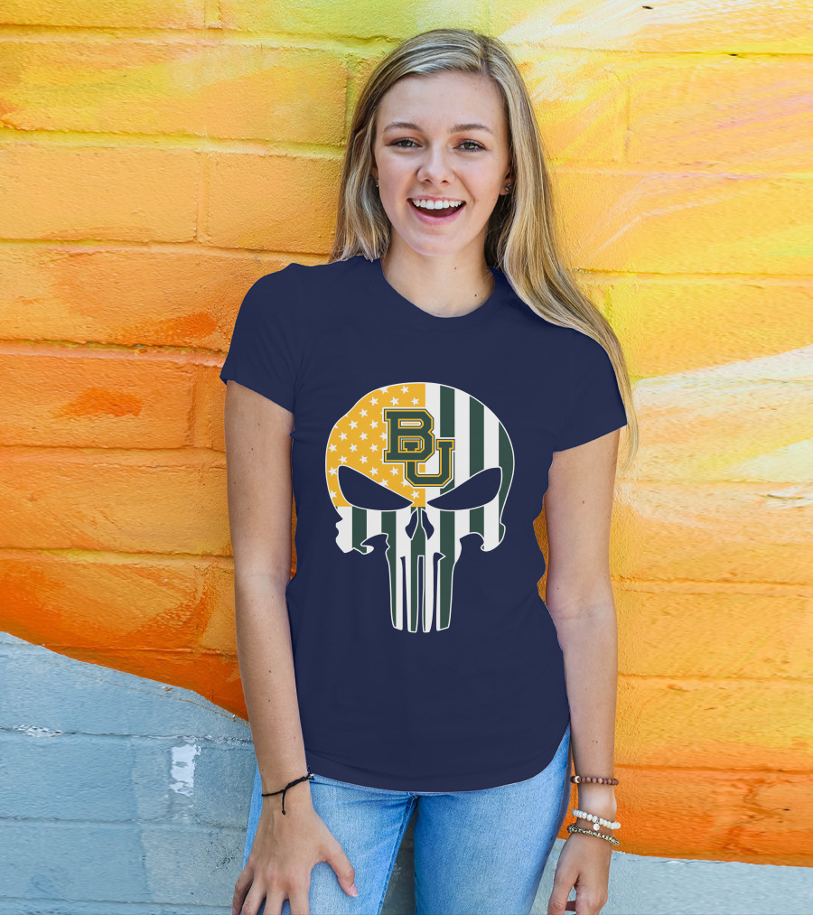 Bears American Flag Skull The Punisher T-Shirt
