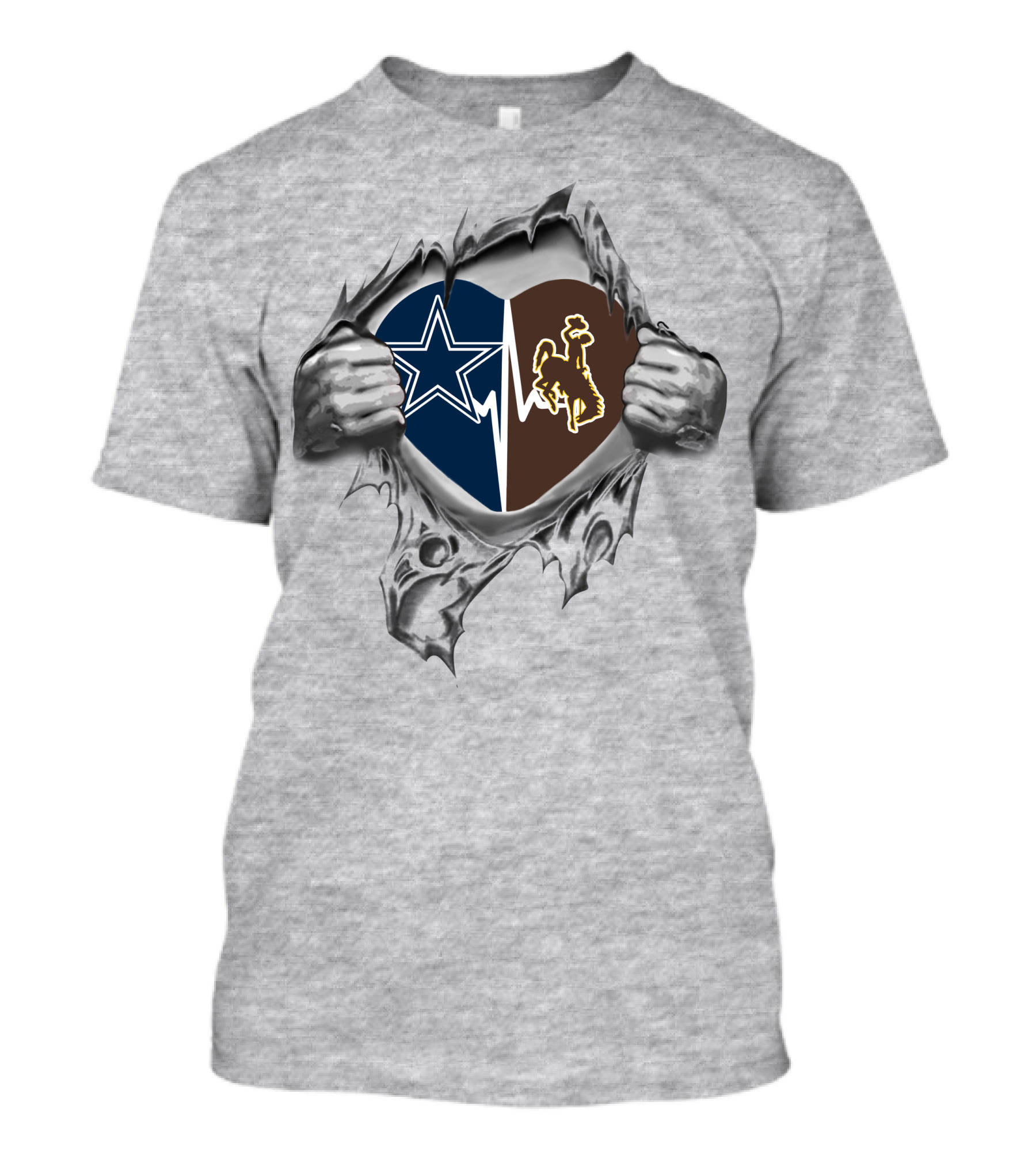 Cowboys Wyoming Cowboys Heart Logo Collaboration T-Shirt