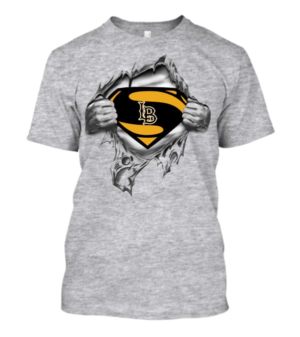 Long Beach Superman 49ers Lb Logo Inside Superman T-Shirt