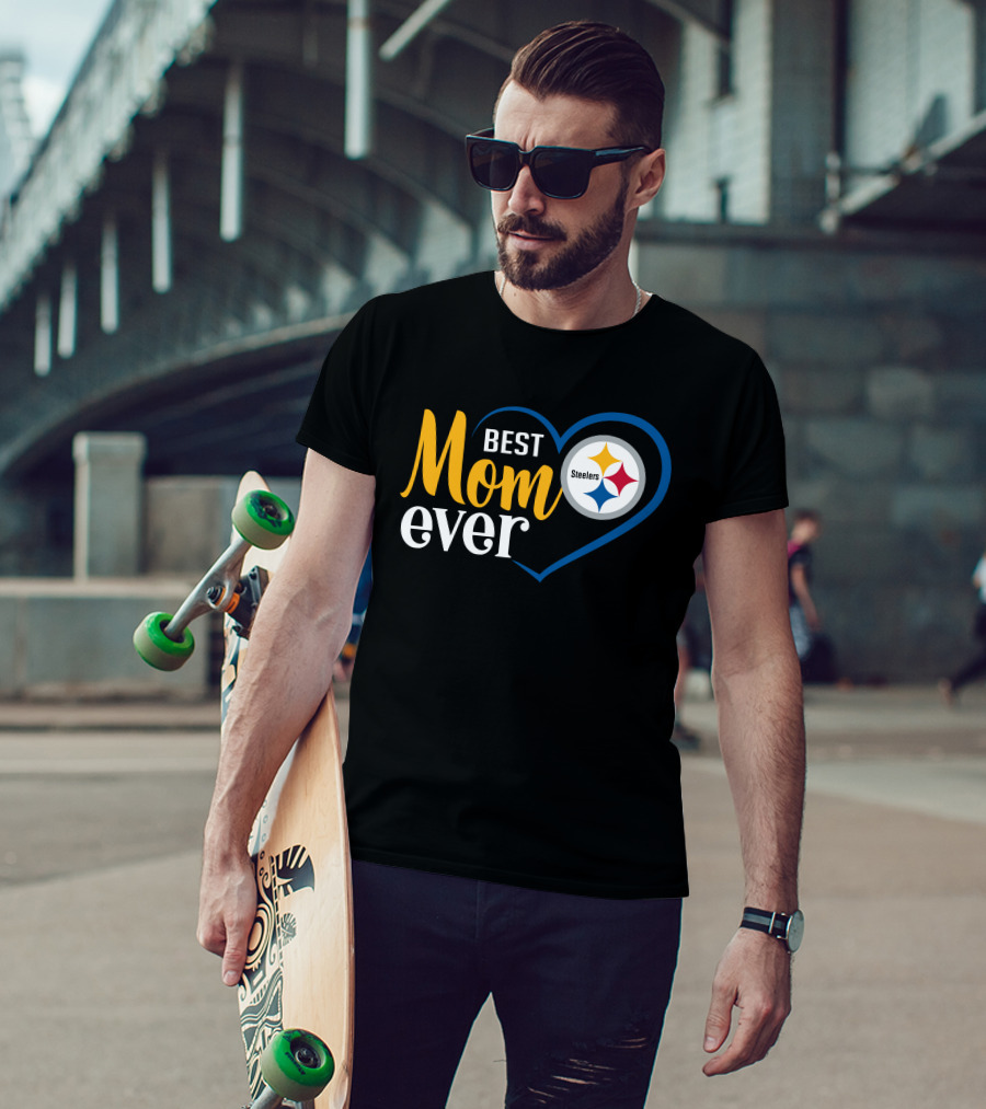 Pittsburgh Steelers Best Mom Ever Heart T-Shirt