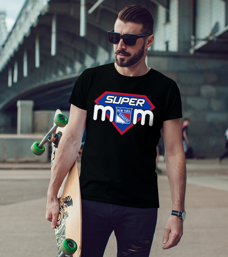 New York Rangers Super Mom Emblem With Shield T-Shirt
