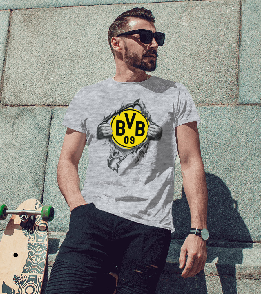 Dortmund Bvb 09 Super Fan Logo Burst T-Shirt