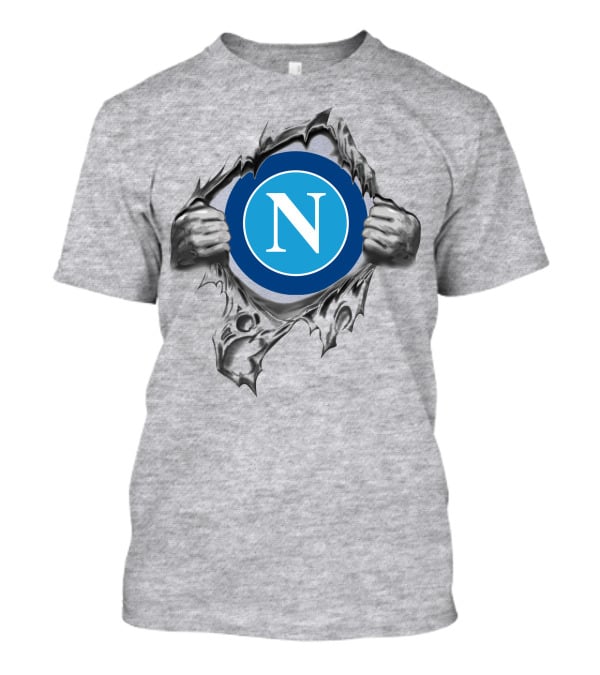Napoli Super Fan Torn Reveal Logo T-Shirt