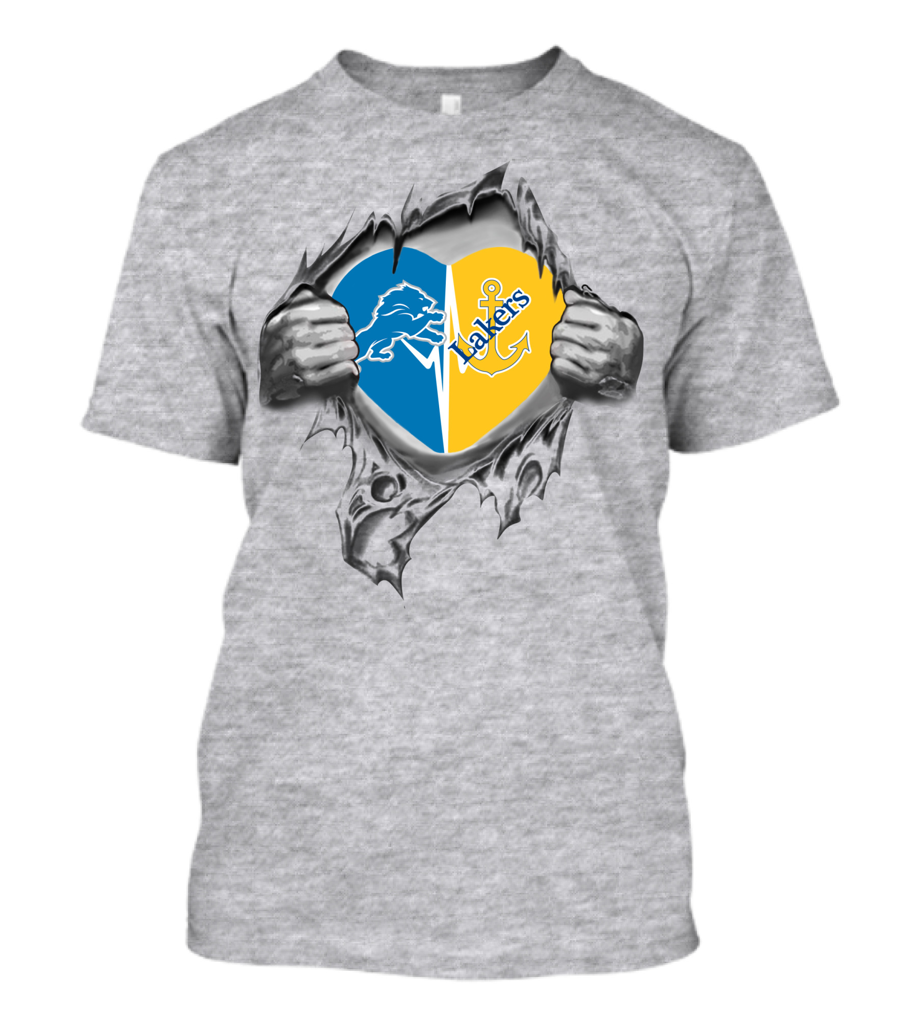 Lake Superior State Lakers Heart With Lions 154 T-Shirt