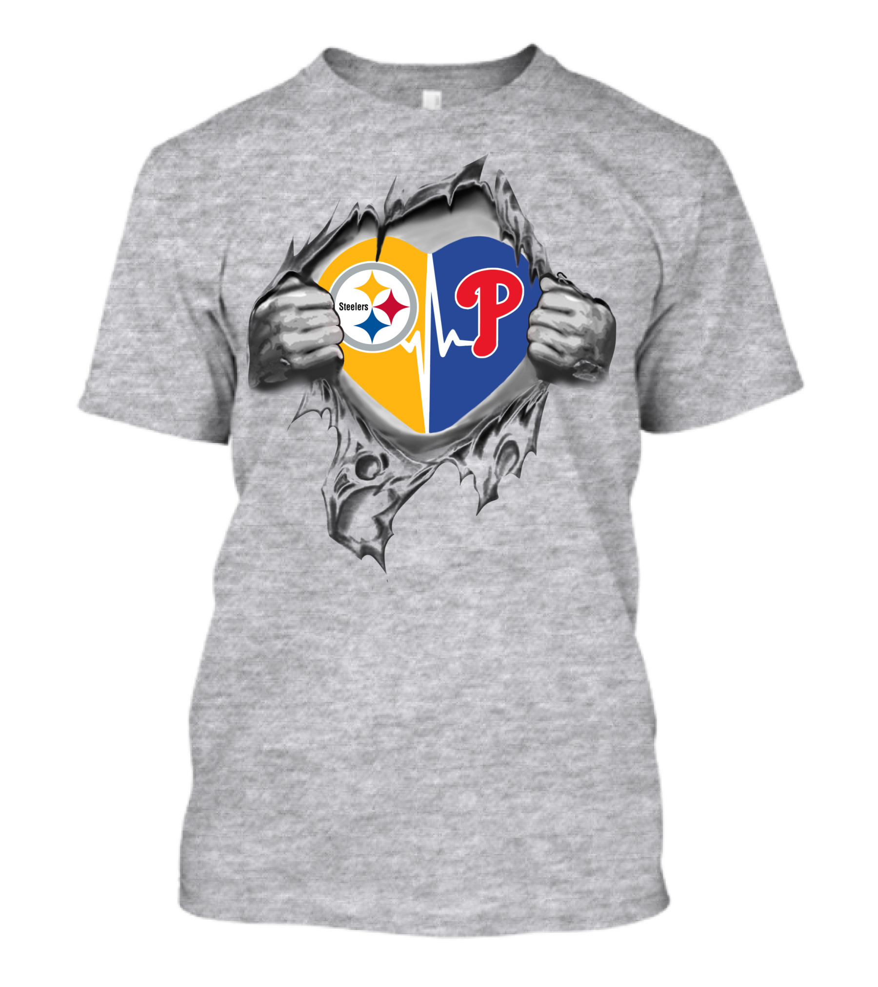 Steelers Phillies Heartbeat It's In My Heart T-Shirt