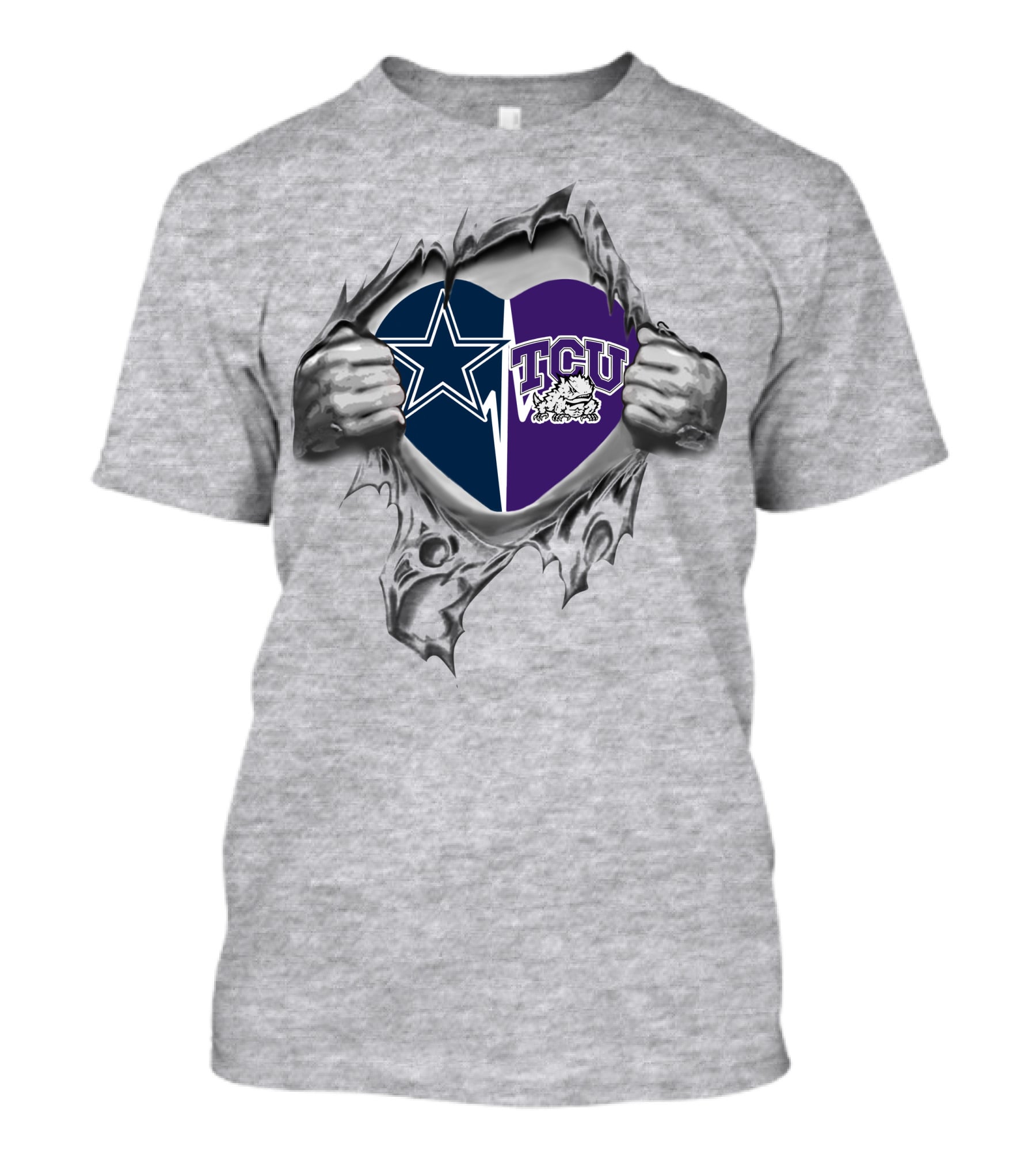 Dallas Cowboys Tcu Horned Frogs Heart 241 Cowboys It's In My Heart T-Shirt