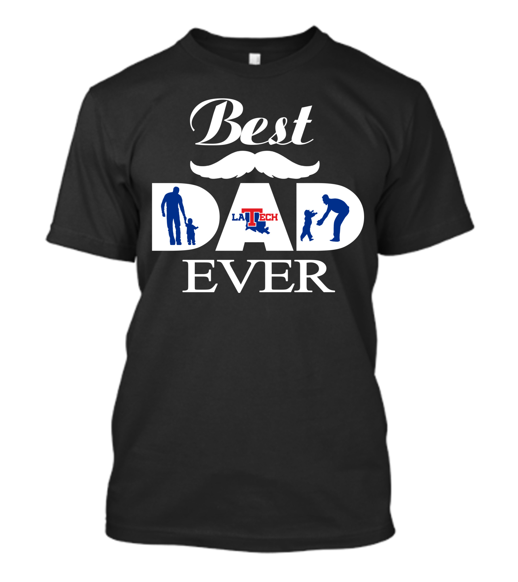 Best Dad Ever La Tech Bulldogs 74 T-Shirt